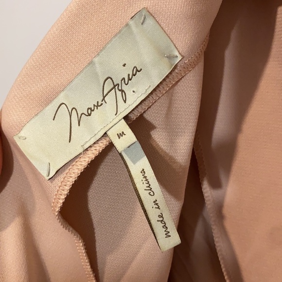 ✨Max Azria 3/4 Sleeve Pleated Formal Nude Dress - Picture 6 of 7